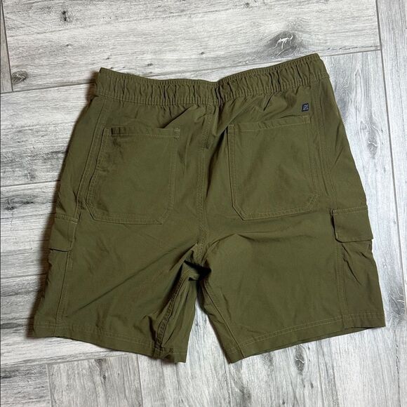 01. Algo Men's Casual Olive Cargo Shorts - Picture 5 of 5
